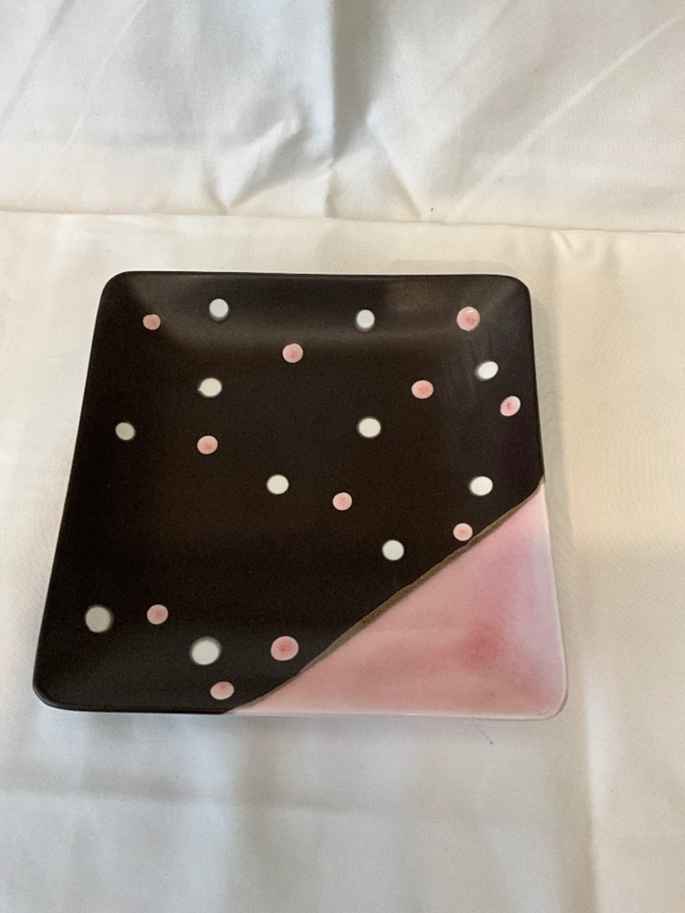 Gourmet Expressions Pretty In Pink Dot Desert Plate